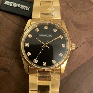 Fashion Watch Yellow Gold Diamond like index